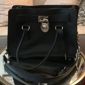 Michael Kors Black Hamilton Shoulder Bag Tote